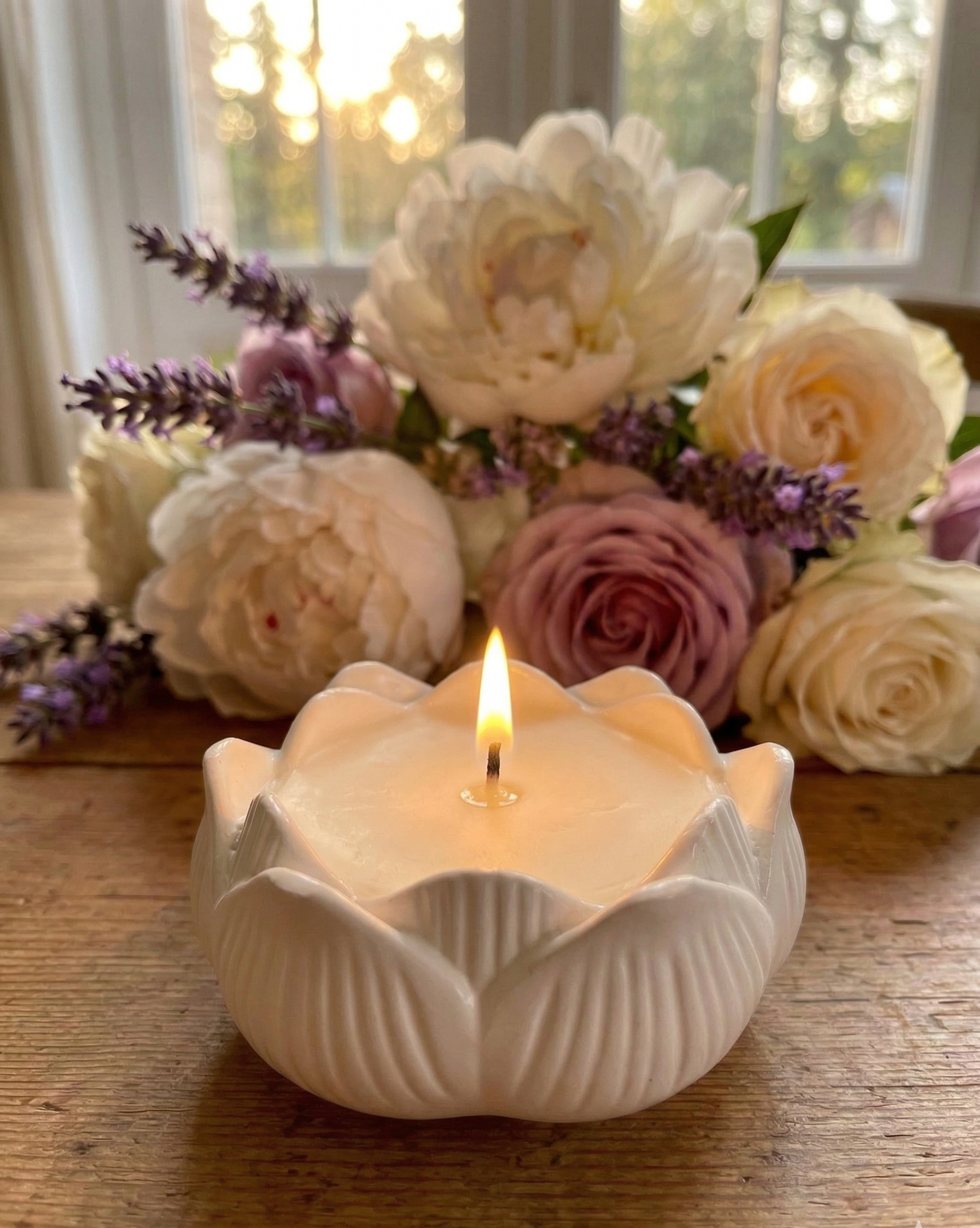 Joyero veta negra y terracota con vela